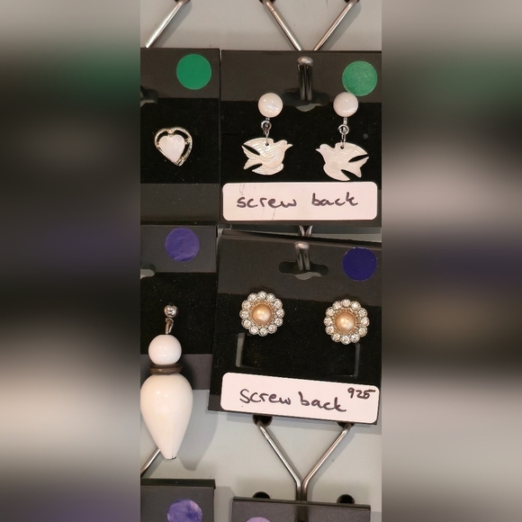 Vintage Earring Bundle | Screw Back, Sterling 925, Statement & Stud Mix - Picture 6 of 8